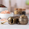 Black Pepper and Spice Grinder, Manual Pepper Mill with Handle - CRYSTALIA GLASS